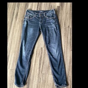 Silver Skinny Jeans